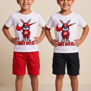 Conjunto Bugs Bunny con Camiseta Estampada y Bermuda Niño